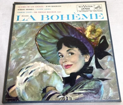 Puccini—La Boheme—Victoria De Los Angeles et al—2x 12" LP Box LM-6042 Mono NM/VG - Image 1 of 4