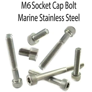 M6 / 6mm Socket Cap Bolts Marine Grade Stainless Steel Screw - Picture 1 of 10