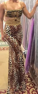 *SHERRI HILL*Prom* Pageant* Gown*Dress*Evening* SIZE 2 COLOR TIGER PRINT - Picture 1 of 12