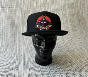 My Hero Academia All Might OSFM Black Snapback Hat Cap Adjustable Embroidered - Picture 1 of 19