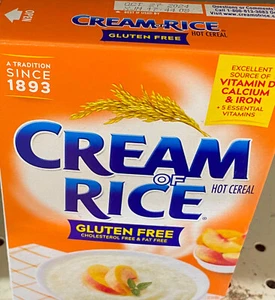 CREAM OF RICE HOT CEREAL GLUTEN FREE CHOLESTEROL FREE & FAT FREE - Picture 1 of 2