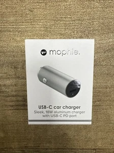 Mophie 18W USB C PD Car Charger Aluminium Silver - - Picture 1 of 3