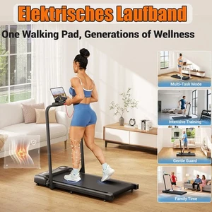 10KM/H Elektrisches Laufband Fitness Heimtrainer Zuhause Walkpad mit LED-Anzeig - Bild 1 von 7