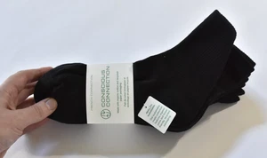 French Connection Men's Crew Socks 5 Pack Black Organic Cotton/Recycled Material - Picture 1 of 3