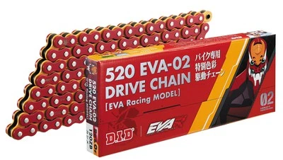 DID Motorcycle Chain Evangelion EVA Racing 520EVA-02 120Links Red Orange ZJ - Image 1 of 4