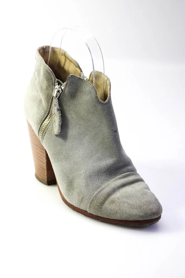 Rag & Bone Womens Cuban Heel Suede Booties Boots Light Gray Size 36 6 - Image 1 of 4