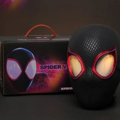 Miles Morales Electric Blinking Eyes Spider-Man Mask with Ring Remote Cosplay - Image 1 of 4