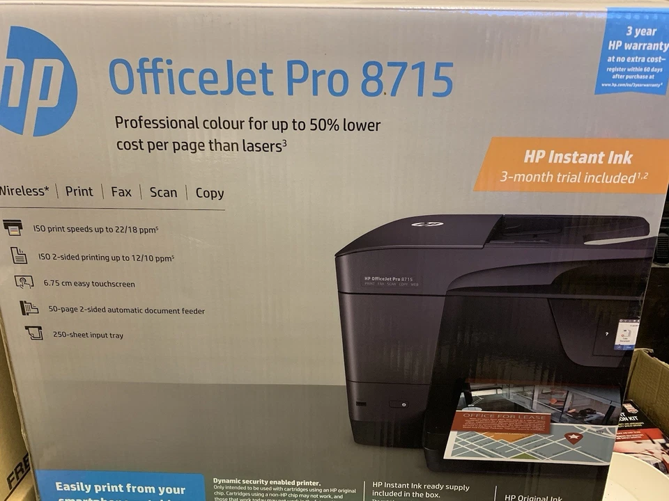 HP OfficeJet Pro 8715 All-in-One Inkjet Printer with Fax - Image 1 of 1