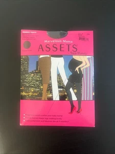 Spanx Marvelous Mama size 3 black opaque stripe maternity tights - Picture 1 of 3