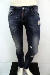 Dsquared2 Jeans Uomo Slim Fit Strappati Originali Taglia 42 Made in Italy logo - Imagen 1 de 12