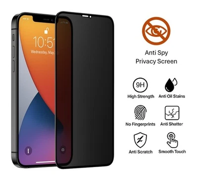 Privacy Anti Spy Matte Screen Protector For iPhone 17 Air 16 Pro Max 15 14 13 SE - Image 1 of 4
