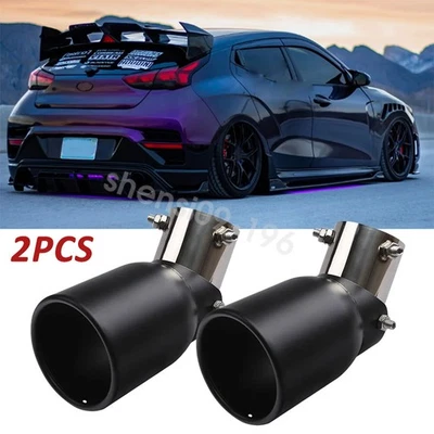2X For Hyundai Veloster N Car Exhaust Pipe Tip Rear Tail Throat Muffler 1.5-2.1" Foto 1 de 4
