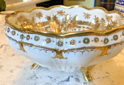 Antique RC Noritake Nippon Gold Moriage Porcelain Footed Bowl, c1906 - Image 1 of 4