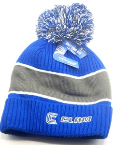 Muschel Icearmor blau-weiß Bommelmütze NEU mit Etikett Fleece gefüttert Winter - Bild 1 von 5