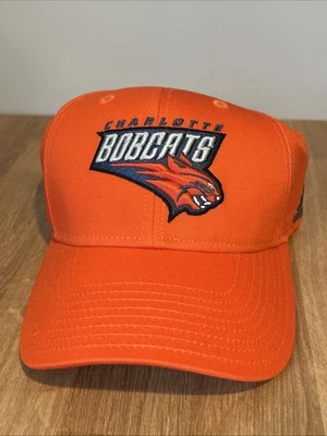 Charlotte Bobcats Adidas Strapback Hat Cap Orange Vintage New - Image 1 of 4