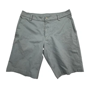 Lululemon Chino Shorts Mens 32 Blue Green Performance Mid Rise 9" Inseam Outdoor - Picture 1 of 8