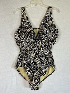 Lands End Swim Suit Slendersuit Womens 20W One Piece Palm Beach Resort Swimming - Picture 1 of 7