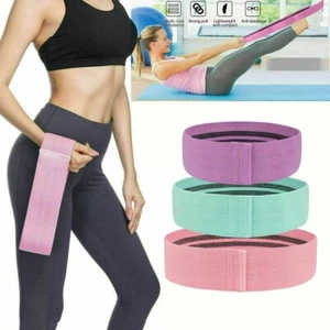 Stoff Widerstandsbänder Schlaufe 3er Set Übung Training Fitness Yoga Booty Band - Bild 1 von 12
