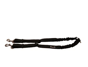 Strong Nylon 2 Way Dog Coupler Leash Bungee Double Lead Twin Two Dogs Walking - Picture 1 of 4