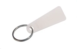 New 100 X Key Rings &Amp; Identity Label And Rings 25mm White  - Onestopdiy - HD - Picture 1 of 1