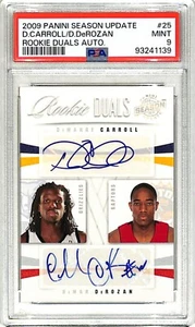 Tarjeta firmada Panini DeMarre Carroll & DeMAR DeROZAN 2009 #25 clasificación PSA 9 losas - Imagen 1 de 2