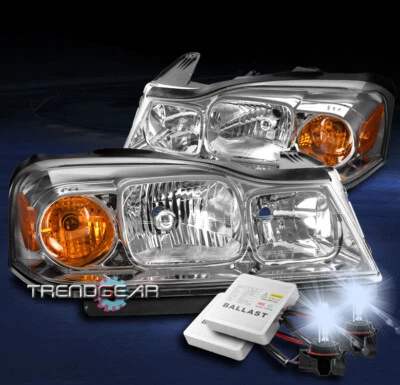 FOR 2006-2007 SATURN VUE FACTORY STYLE CHROME HEADLIGHT LAMP W/8K XENON HID PAIR - Image 1 of 4