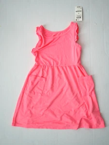 Epic Thread Neon Pink Fronttasche Mädchen Rüschen ärmelloses Kleid Größe 5 - Bild 1 von 5