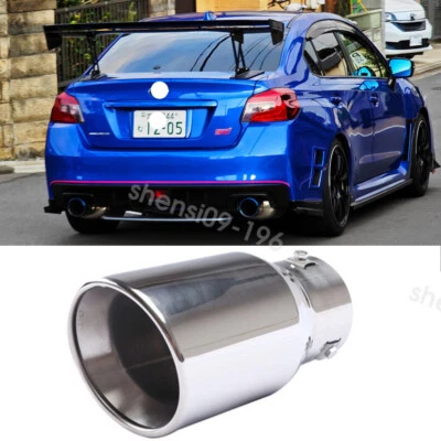 For Subaru WRX/WRX STI Car Exhaust Pipe Rear Tail Throat Muffler Stainless Steel Foto 1 de 4