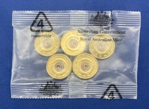 NEW UNC 2021 $2 IMS RAM MINT BAG TWO DOLLAR RARE COLOURED COIN - (5 COINS) - Picture 1 of 3
