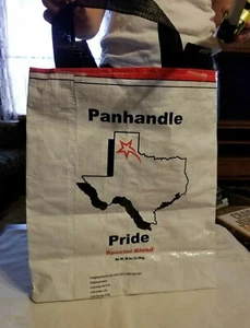 Panhandle Pride Grocery Market Shopping Tote Bag - Re-purposed Feed Sack - Picture 1 of 8