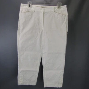 Talbots Capri Pants Women's Size 6 Khaki Stretch Fit Cropped 30x22 - Picture 1 of 8