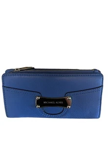 Michael Kors Gray Leather Wallet Powder Blue - Picture 1 of 5