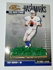 Troy Aikman 2001 Donruss Classics Hashmarks Stadium Turf Relic HM-6 card Cowboys