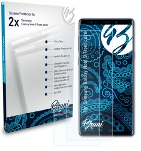 Bruni 2x Protective Film for Samsung Galaxy Note 9 Front cover Screen Protector - Picture 1 of 4