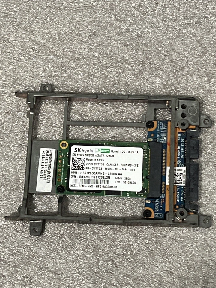 SK Hynix 128GB SH920 mSATA Internal SSD Solid State Drive Formatted with Cage - Image 1 of 1