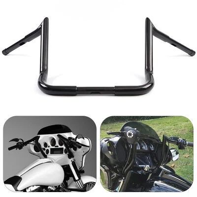 14" Meathook APE Hanger Handlebar Black For Harley Touring Electra Street Glide - Image 1 of 4