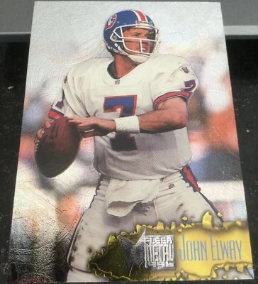 1996 Fleer Metal John Elway #35 Denver Broncos Sharp Card HOF - Image 1 of 3