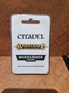 BEASTLORD WITH TWO HAND WEAPONS - Beasts Of Chaos Warhammer Beastmen Citadel - Picture 1 of 2