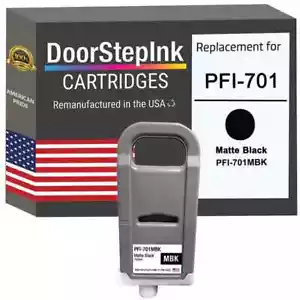 Cartucho de tinta compatible DoorStepInk para Canon PFI-701 700 ml negro mate-EE. UU. - Imagen 1 de 5