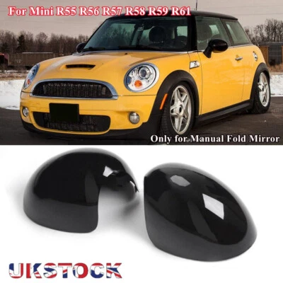 2Pcs Left Right Wing Mirror Cover Cap Casing For Mini R55 R56 R57 R58 R59 R61 UK - Image 1 of 4