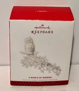 Hallmark Keepsake A World Of Wonder Christmas Tree Ornament White Owl 2013 - Picture 1 of 2