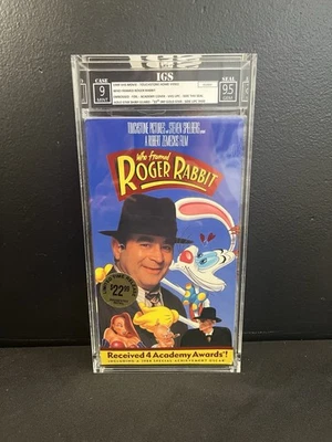 ACADEMY COVER IGS 9-9.5 Who Framed Roger Rabbit VHS Movie Sealed Graded CGC - Image 1 of 2