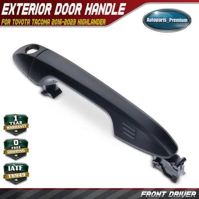 Manija de puerta exterior delantera izquierda con cerradura para Toyota Tacoma 2016-2023 Highlander Foto 1 de 4