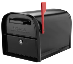 Architectural Mailboxes 6300B-10 Oasis Classic Locking Post Mount Parcel Mailbox - Picture 1 of 8