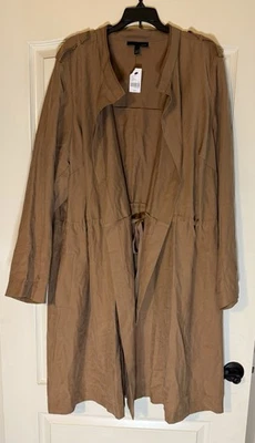 Gabardina Lane Bryant con cierre de corbata frontal abierto talla 26/28 nueva con etiquetas color tostado para mujer’s Foto 1 de 4