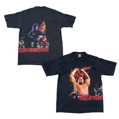 Vintage 1998 WWF Shirt XL Stone Cold Steve Austin The Rock Undertaker Kane DX - Image 1 of 4