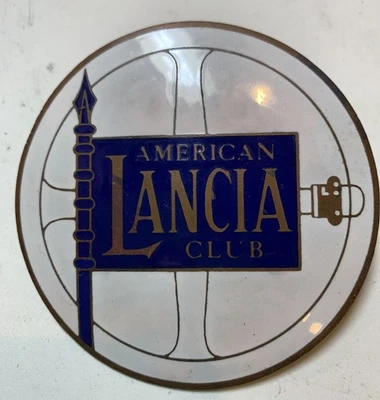 Insignia vintage, American Lancia Club, latón/cobre, auto/coche, circa - años 60  Foto 1 de 4