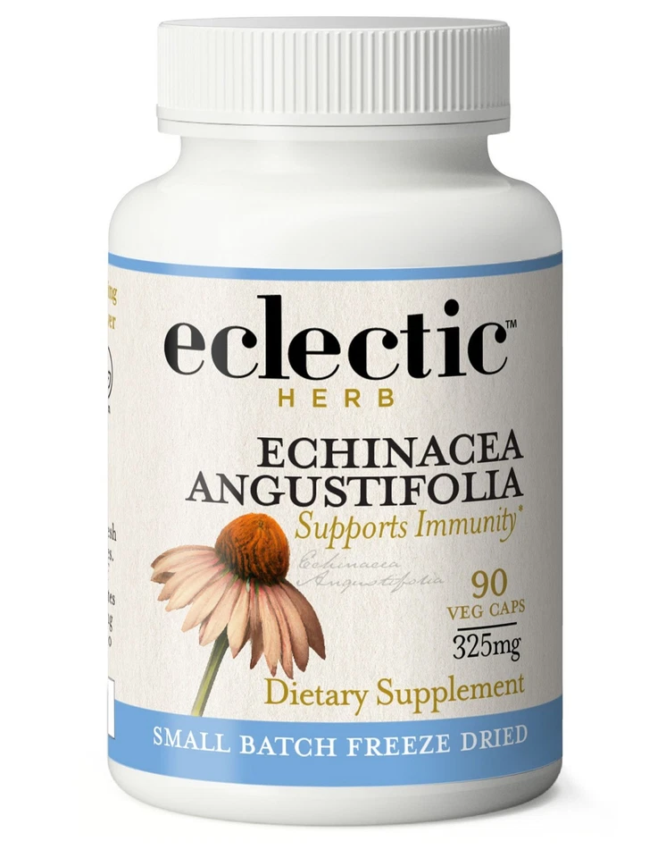 Eclectic Herb Echinacea Angustifolia 冻干 90 种蔬菜帽 — 第 1/1 张图片