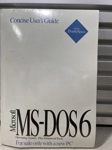 Vintage Microsoft MS-DOS 6.2 Concise User’s Guide 3.5" w/ COA New Sealed - Picture 1 of 7