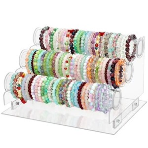Acrylic Bracelet Holder with 3 Tier, Bracelet Organizer Storage for Bracelets... - Picture 1 of 7